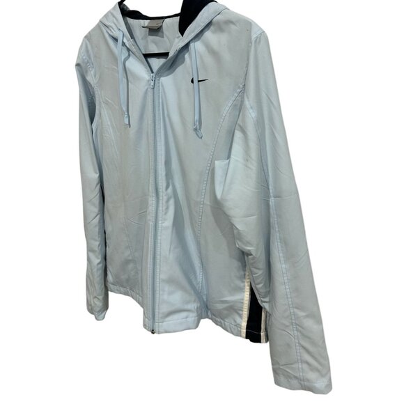 Nike Womens Light Blue Full Zip Hooded Jacket Size Large - Picture 3 of 11